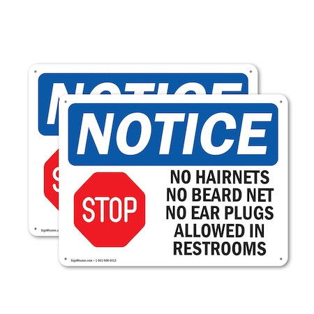 Signmission 18 in Height, 24 in Width, Aluminum, Rectangle OS-2PACK-NS-A-1824-L-14641